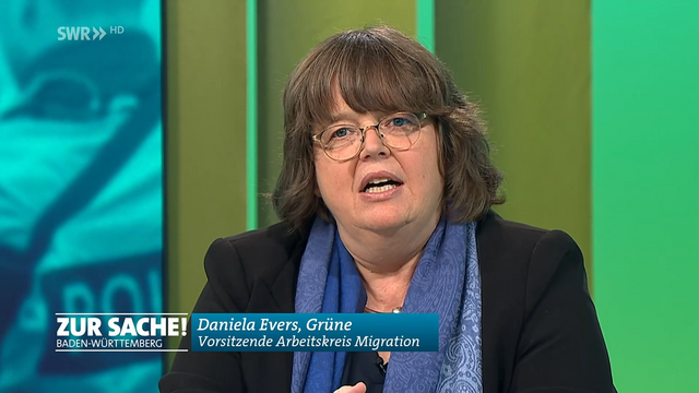 Daniela Evers bei "zur Sache" Baden-Württemberg" zum Thema